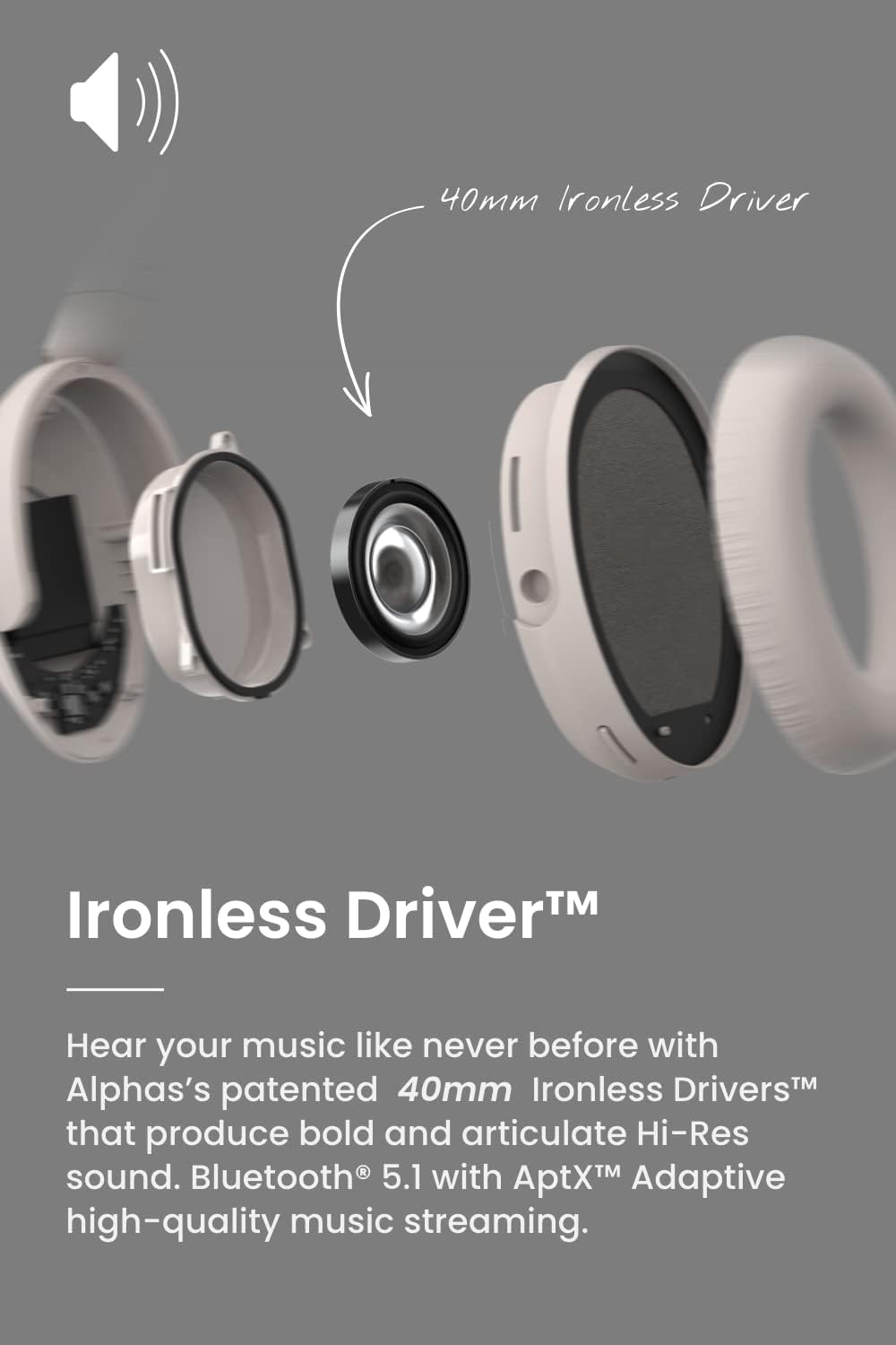 Alpha Noise Cancelling Bluetooth Headphones M9296