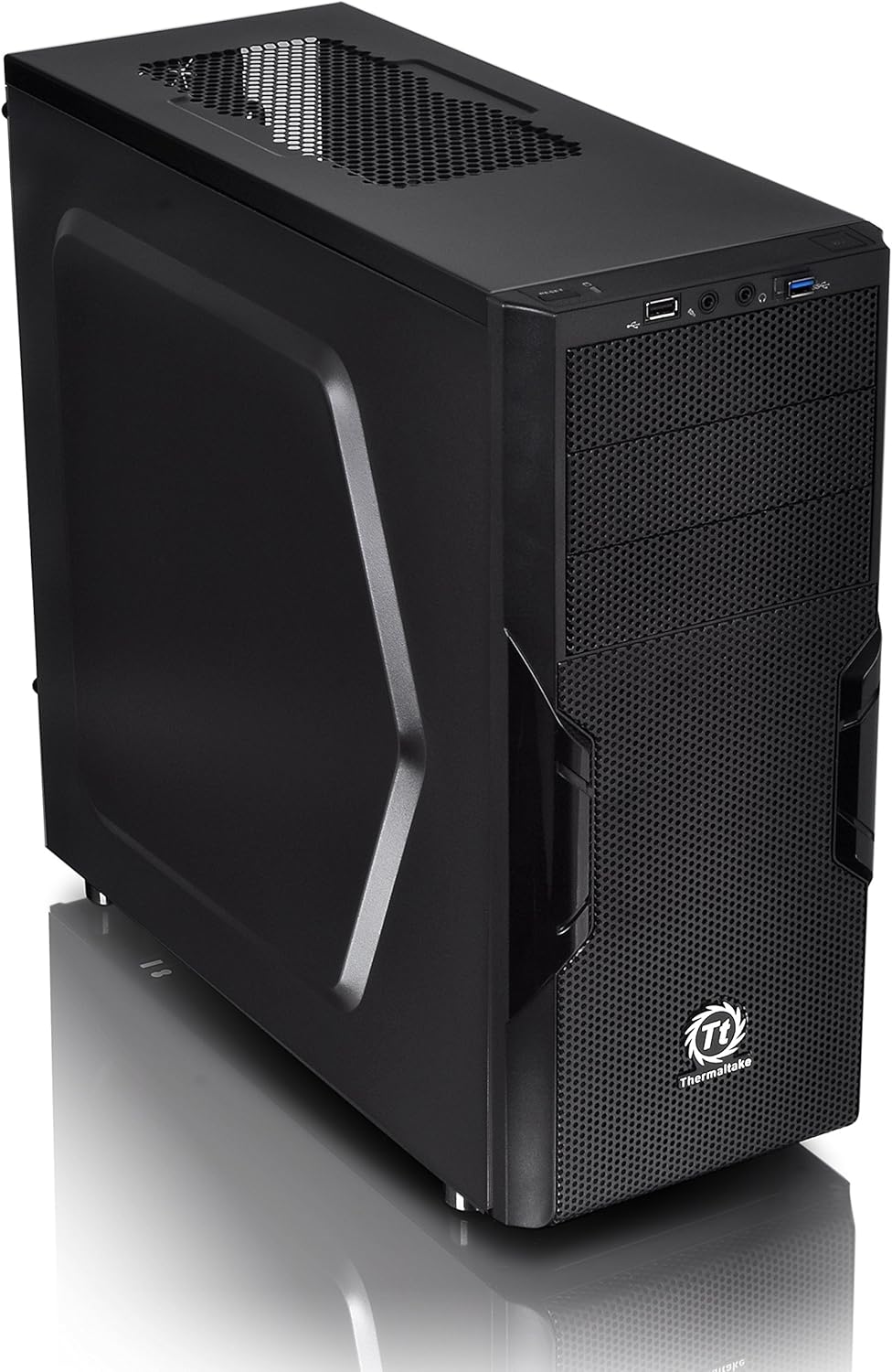 Black Tempered Glass Micro ATX Gaming Computer Case B28154