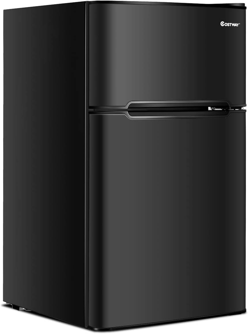 Compact Refrigerator, 3.2 cu ft, 2-Door Mini Fridge with Reversible Door, Grey Z987716