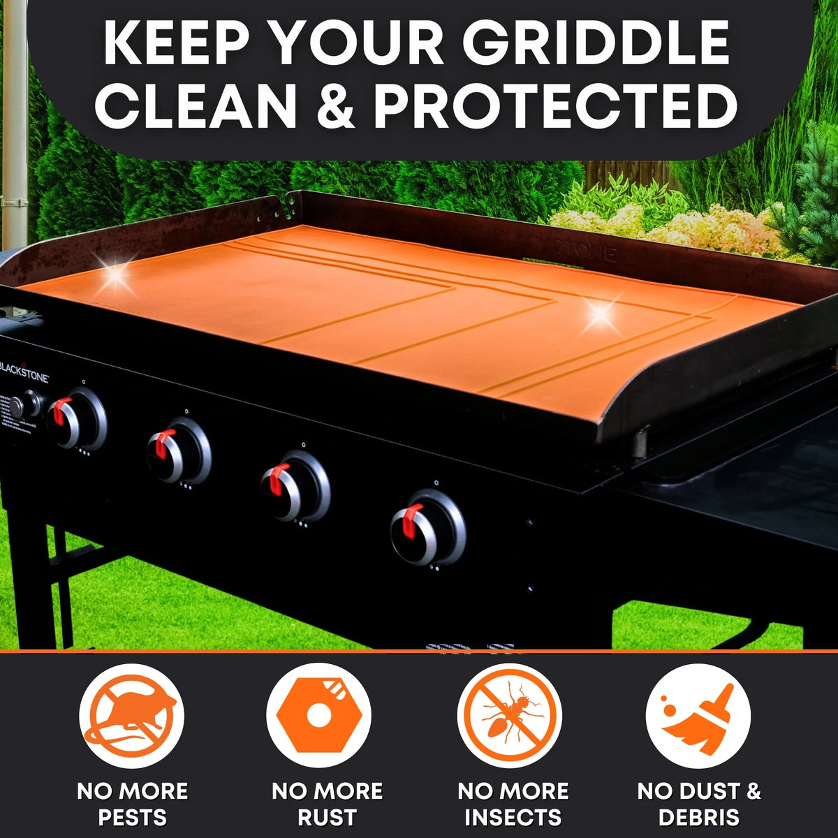 Food Grade Silicone Grill Mat for 17” 22” 28” 30” 36” U714230