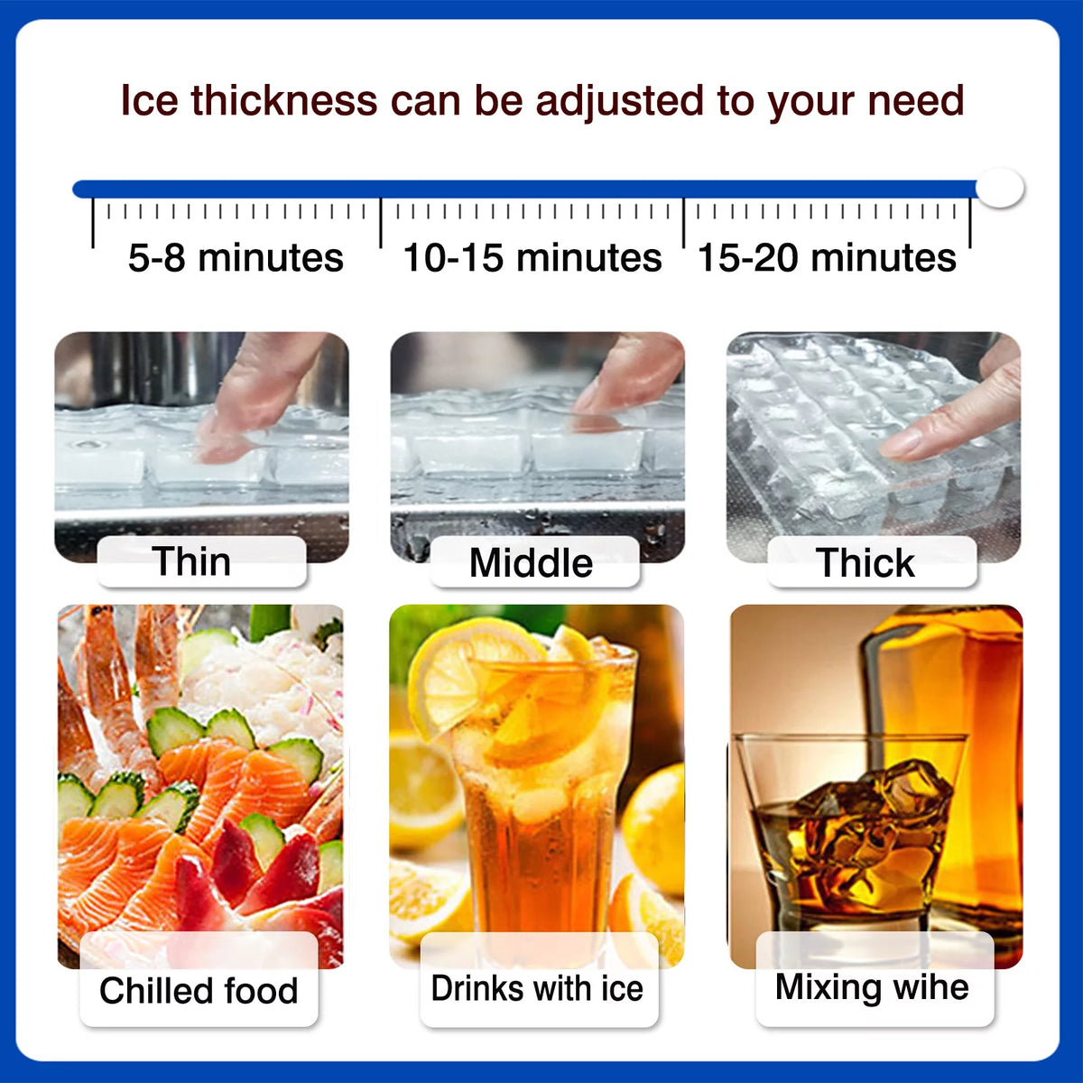 Commercial Auto Ice Cube Machine 132 LBS/Day E263