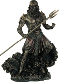 8 Tall Poseidon Statue Cold Cast Resin Antique Bronze Finish Sculpture H727