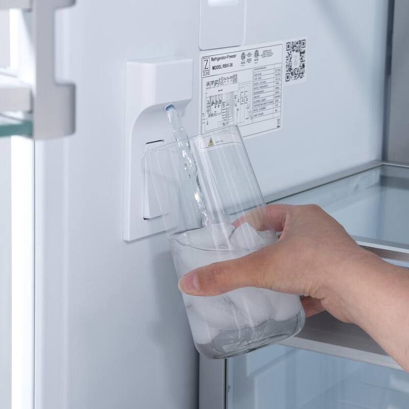 2-Door Bottom Freezer Refrigerator with Water and Ice Dispenser F3849