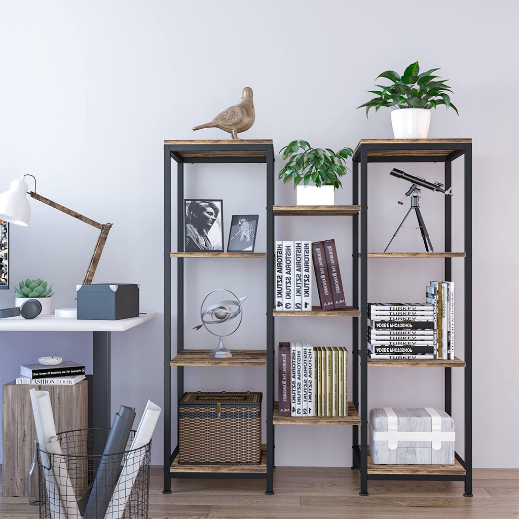 4 Tier Wood and Metal Bookshelf Y26893