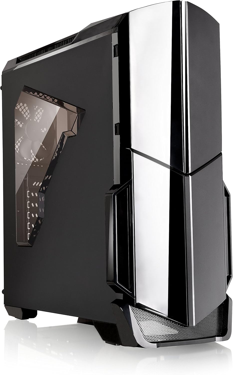 Black Tempered Glass Micro ATX Gaming Computer Case B28154