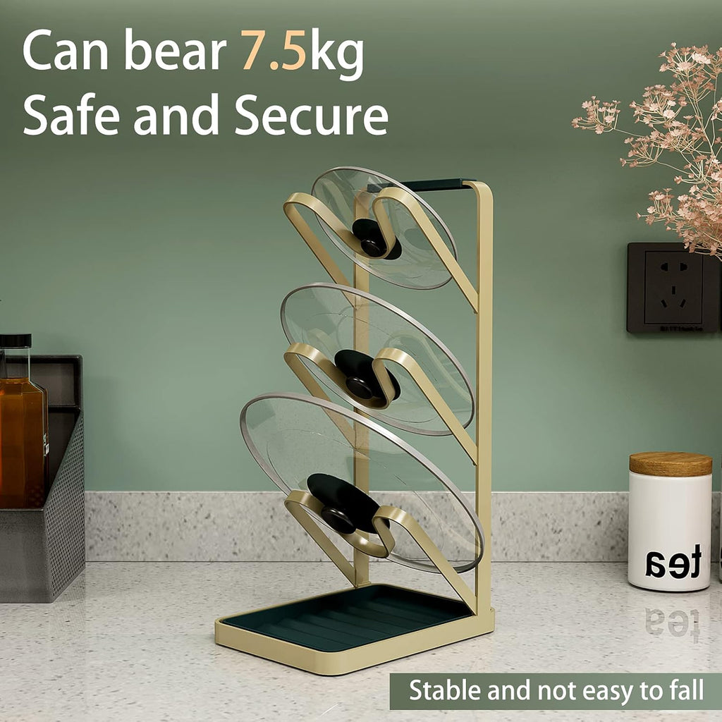 Gold Pot Lid Rack Holder F296