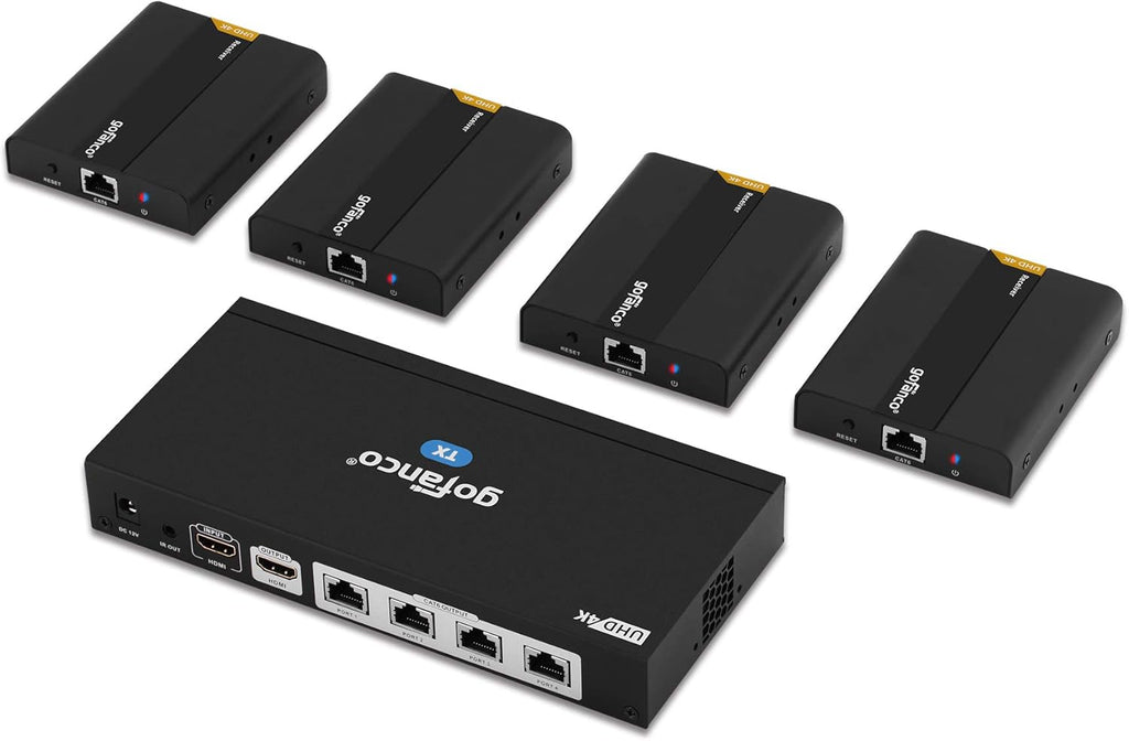 1x2 HDMI Extender Splitter Full HD 1080p Over Cat5e/Cat6/Cat7 Ethernet Cable E84278