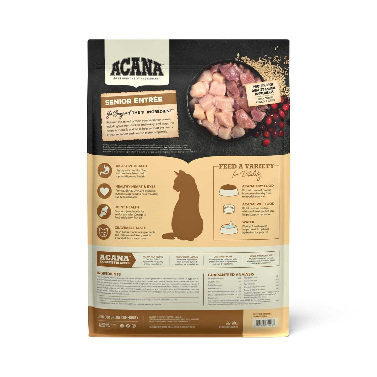Senior Entree Chicken, Turkey Dry Cat Food P227949