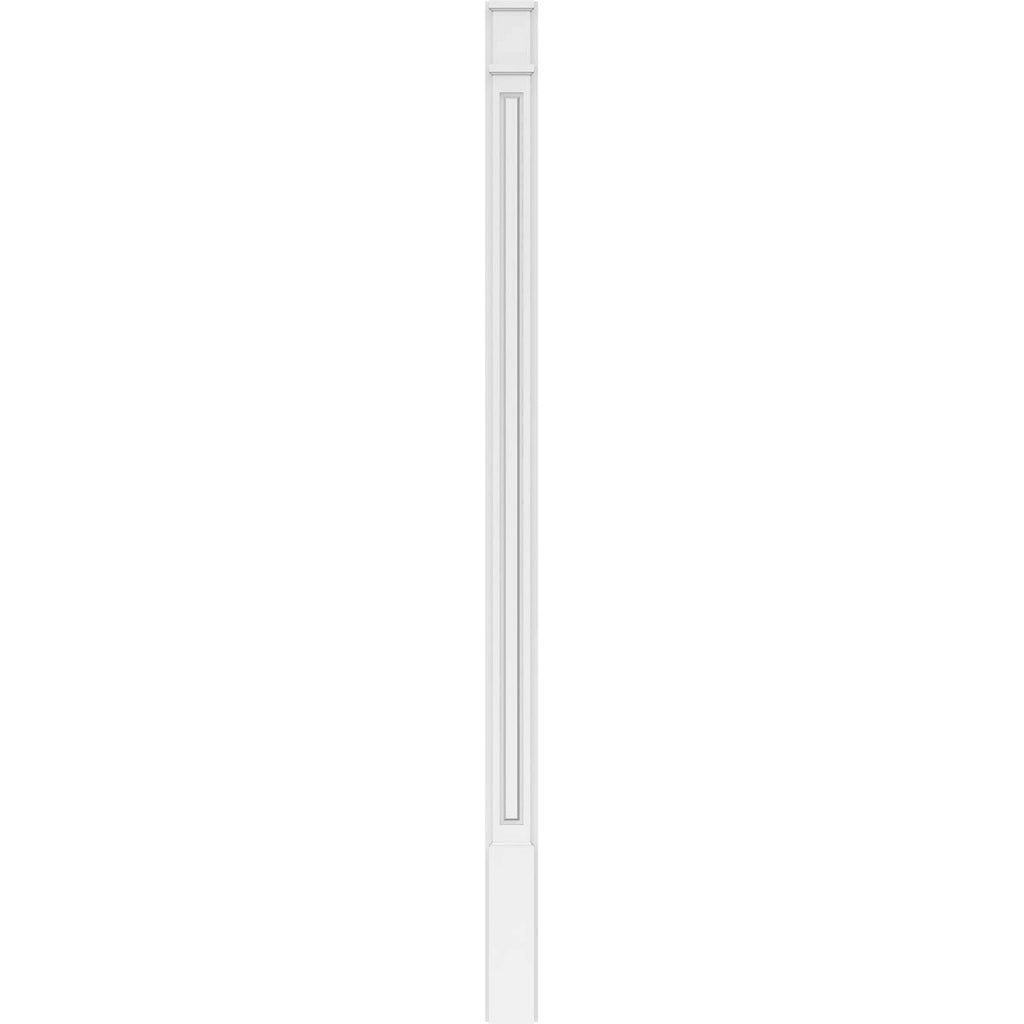 Raised Panel PVC Pilaster with Decorative Capital & Base (Pair) F605