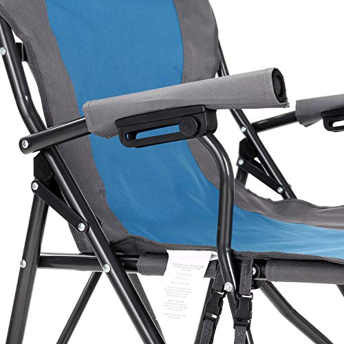 Tan & Gray Heavy-Duty Folding Camping Quad Chair with Cup Holder B721765