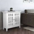 White Solid Wood Storage Media Cabinet L931998