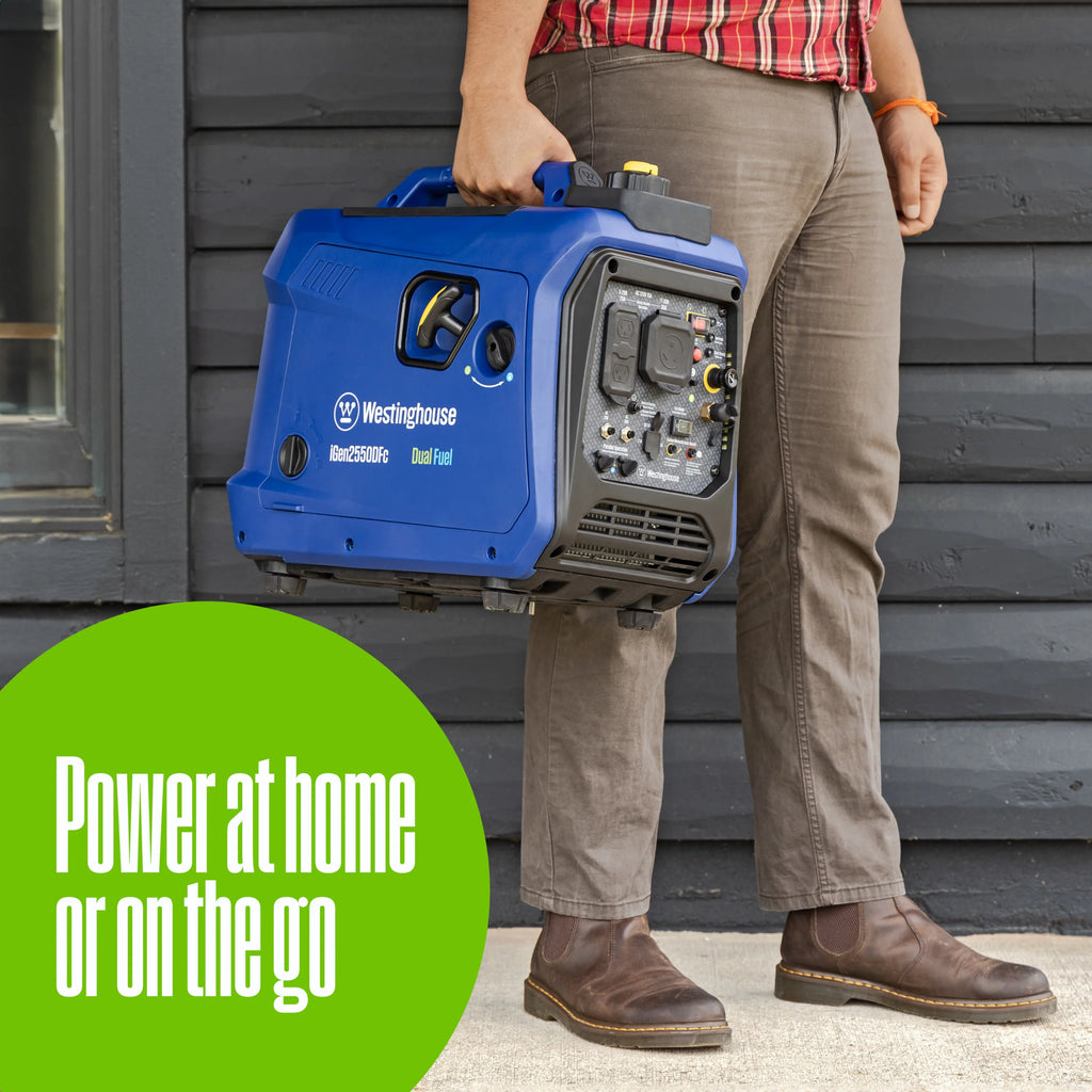 2550 Peak Watt Dual Fuel Portable Inverter Generator with CO Sensor J8121