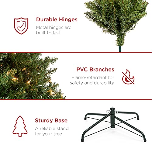 6ft Pre-Lit Douglas Fir Artificial Christmas Tree with 450 Warm White Lights R3391
