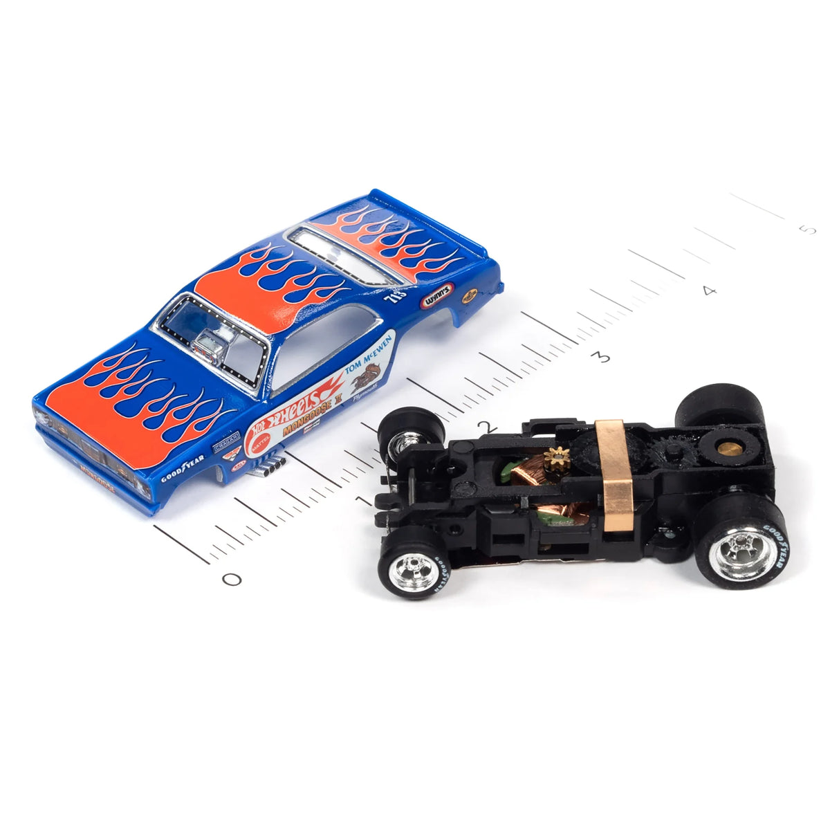 13' Dragstrip Slot Car Set with 2 Variable Speed Cars G376