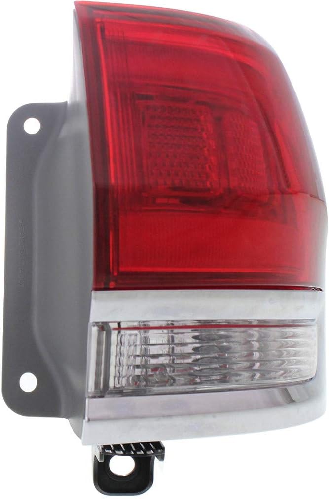 Jeep Grand Cherokee Passenger Side Outer Tail Light Assembly with Chrome Trim Y735
