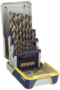 Black and Gold High-Speed Metal Drill Bit Set with Case P9466