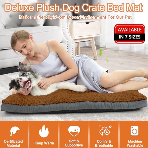 Grey Washable Plush Dog Bed, 35"x23" X48680