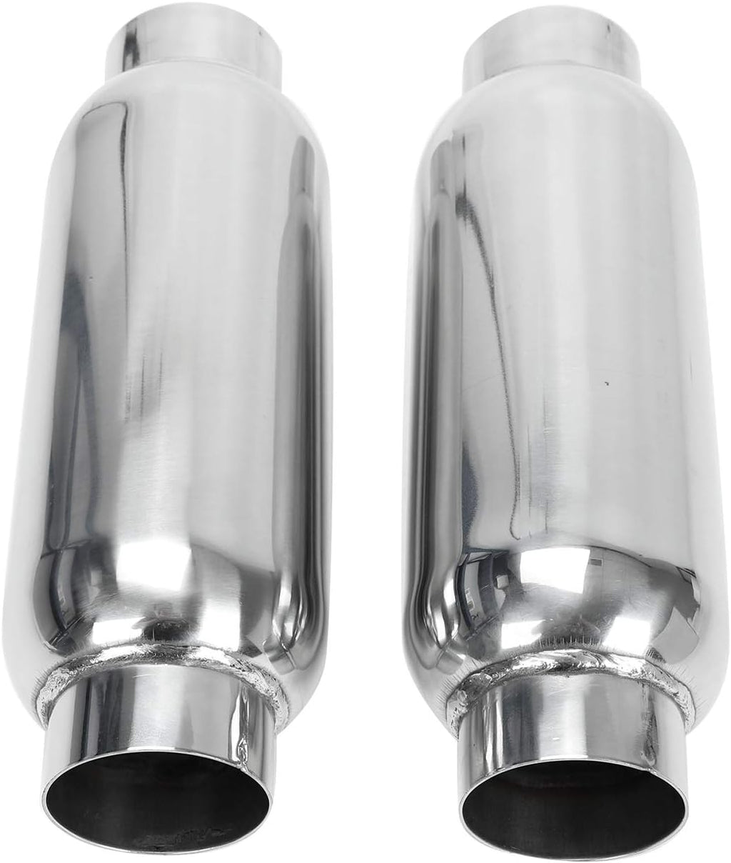 2.5 Inch Stainless Steel Weld-on Exhaust Muffler Pack of 2 H335361