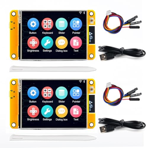 2 Pack 2.8 inch 240X320 TFT Resistive Touchscreen WiFi+BLE Dual Core ESP32 Development Board H52791