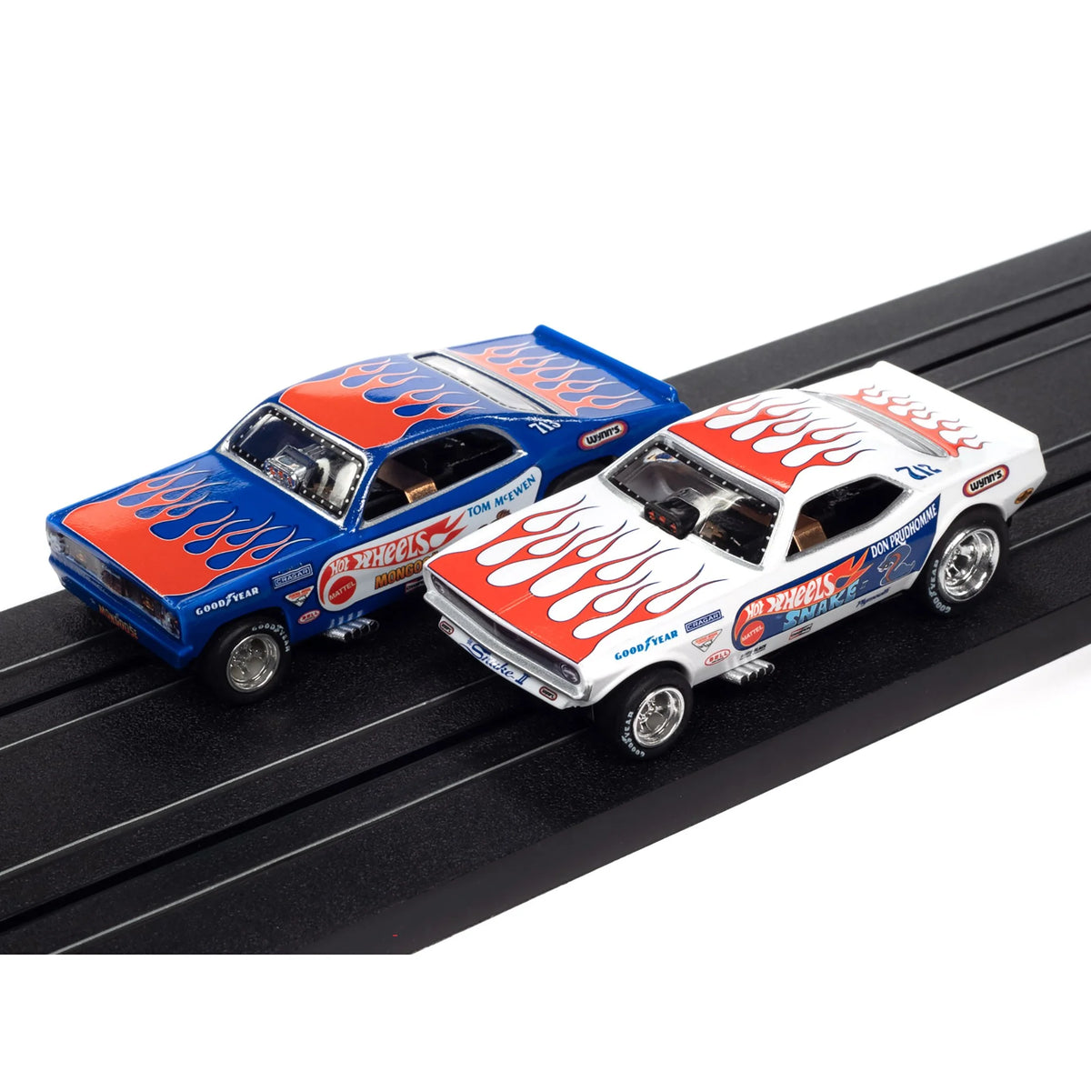13' Dragstrip Slot Car Set with 2 Variable Speed Cars G376