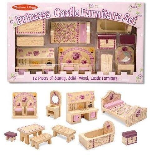 12 Pcs Wooden Dollhouse Furniture M4485