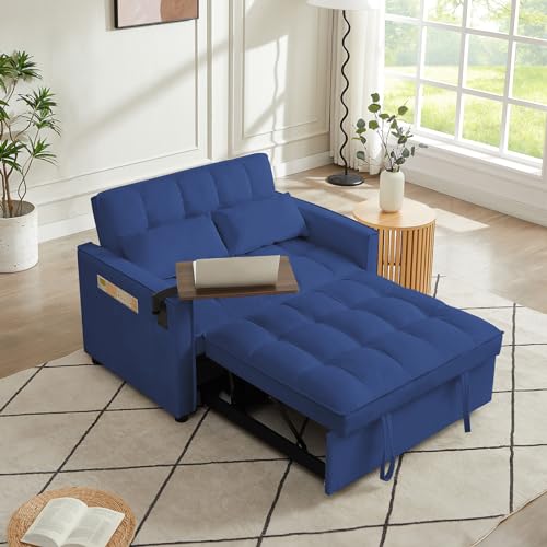 Beige Velvet 3 in 1 Sleeper Sofa Bed F406