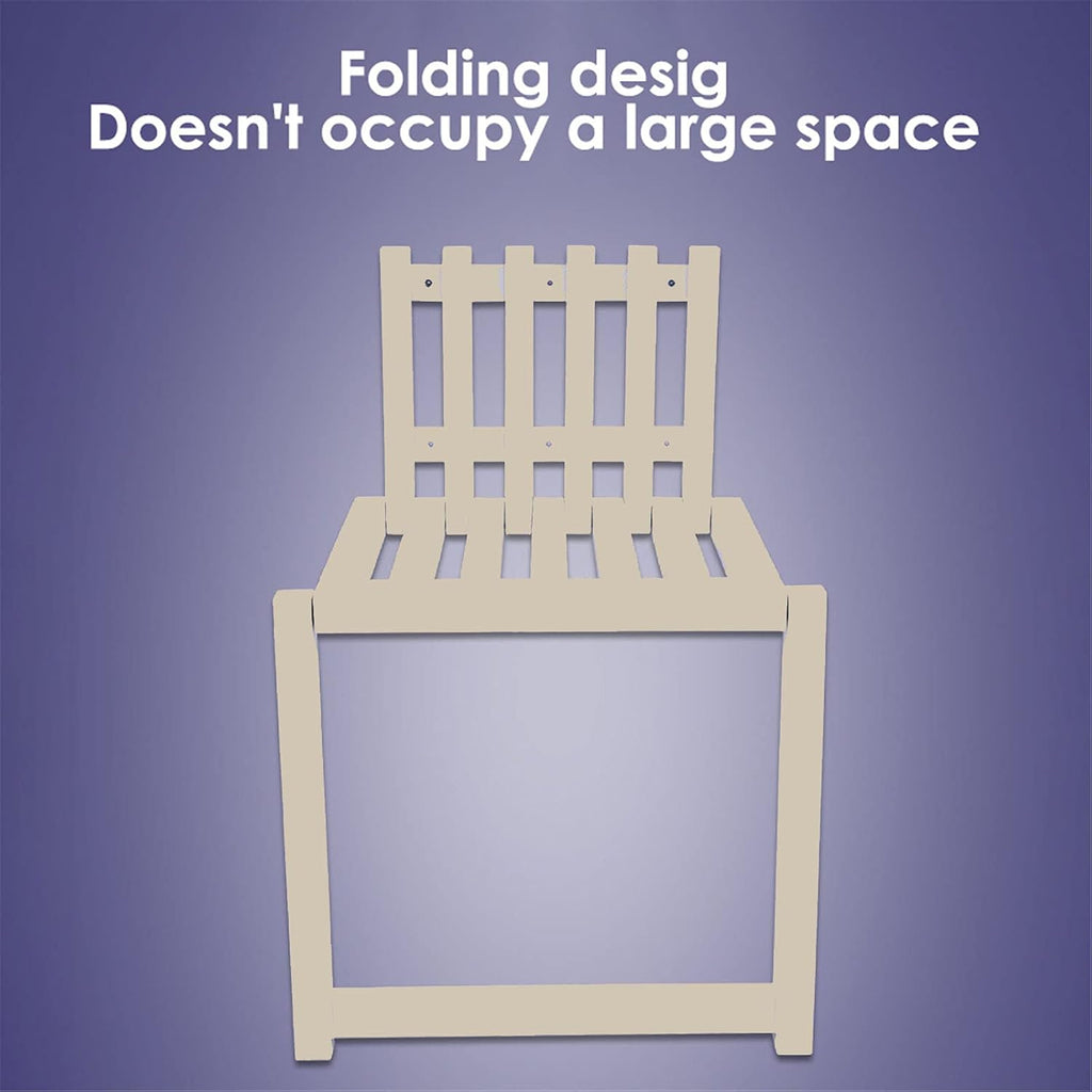 Wall Mounted Folding Chair Solid Wood F84188