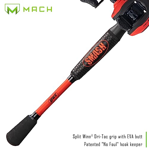 Fluorescent Red Baitcast Reel and Fishing Rod Combo L8377