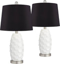 White Ceramic Table Lamps Set of 2 X9940