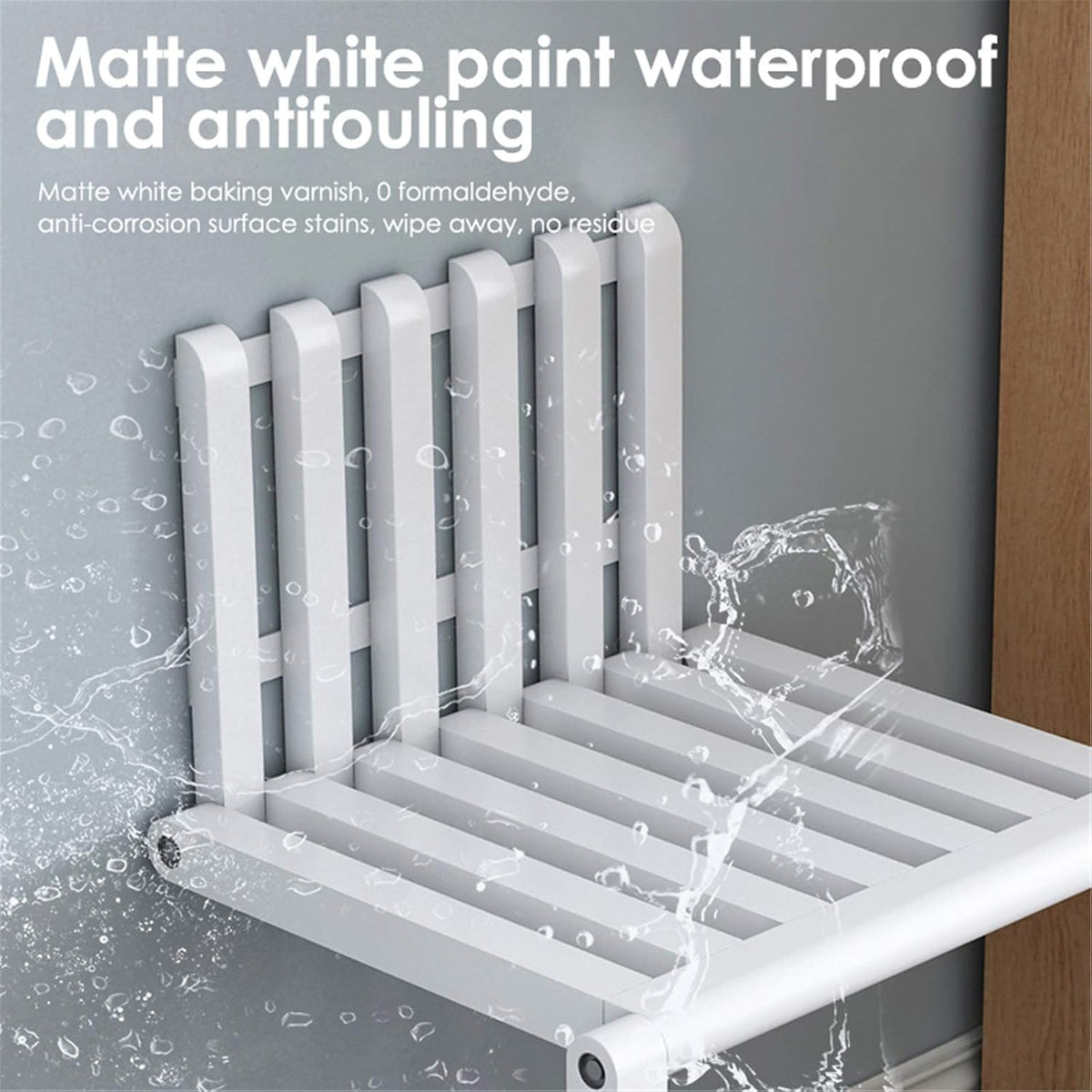 Wall Mounted Folding Chair Solid Wood F84188