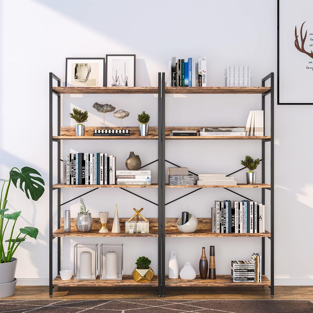 4 Tier Wood and Metal Bookshelf Y26893