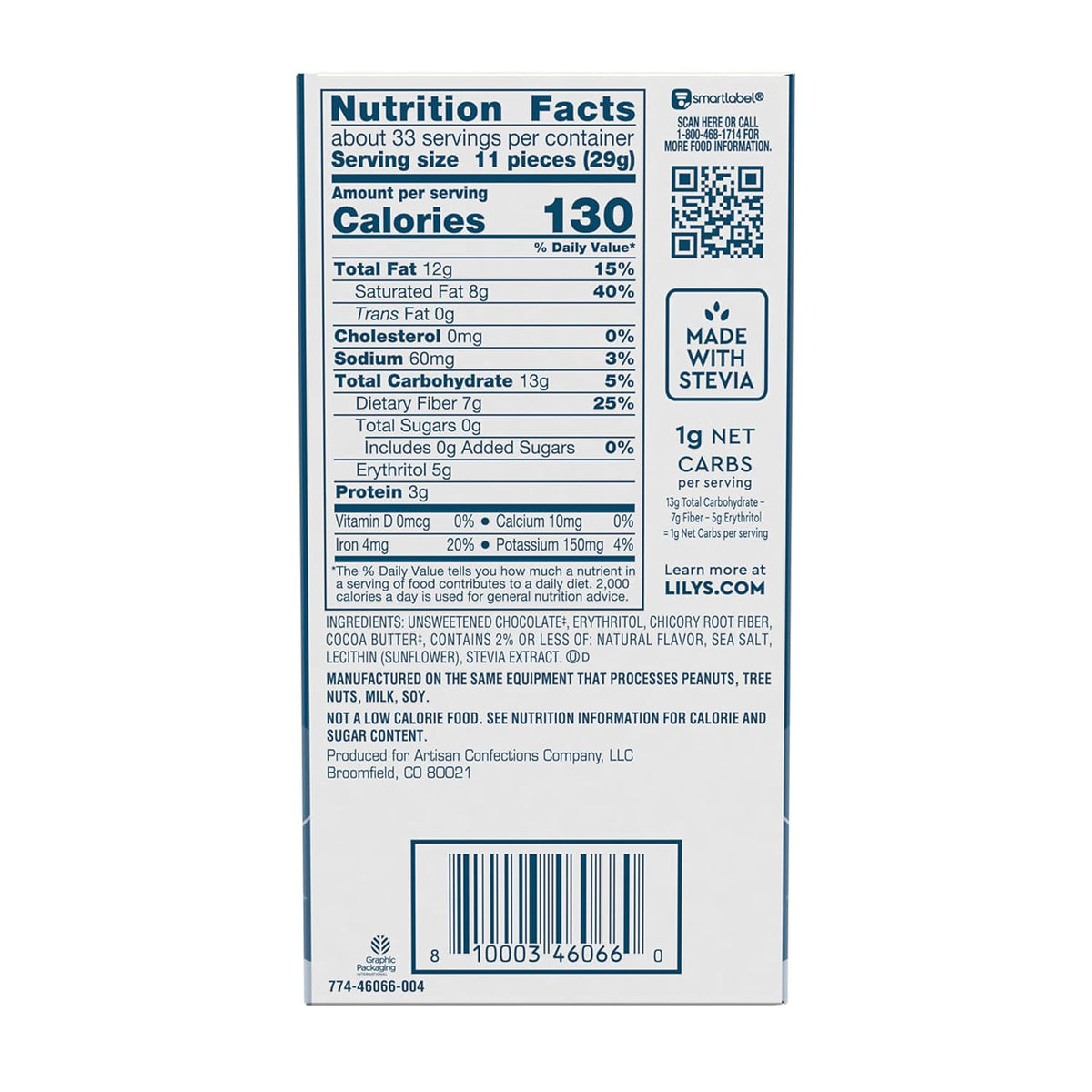 Salted Caramel Extra Dark Chocolate Bars, 2.8 oz (12 Count) F3935