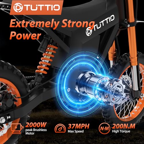 14"/12" Fat Tire 2000W Electric Dirt Bike with 48V 21AH Battery Y800