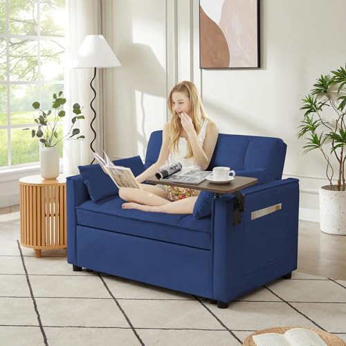 Beige Velvet 3 in 1 Sleeper Sofa Bed F406