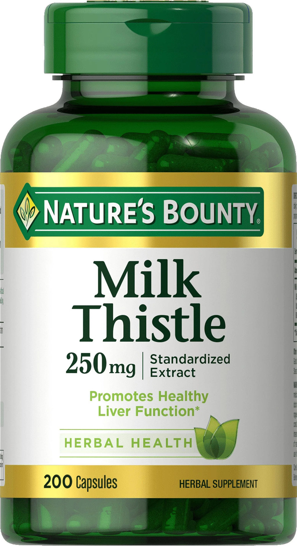 Milk Thistle 250 mg Capsules, 200 Ct W9808