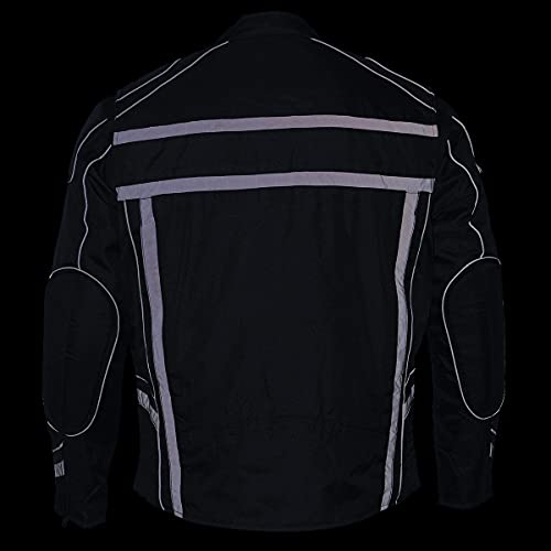 Milwaukee Leather Men's Armored Textile Motorcycle Rider Jacket I85479