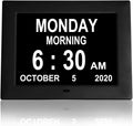 Digital Day Clock 8 Alarms Auto-Dimming Extra Large D632