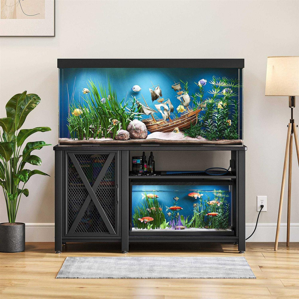 55-75 Gallon Aquarium Stand with Storage Cabinet Y392253