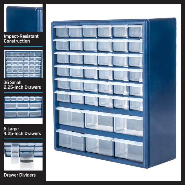 42 Compartment Plastic Storage Drawers B643