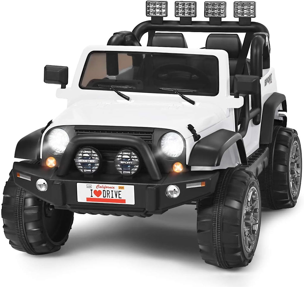 12V Battery Powered Ride on Truck with Remote Control, White P648193