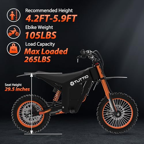 14"/12" Fat Tire 2000W Electric Dirt Bike with 48V 21AH Battery Y800