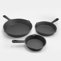 3 Pc Cast Iron Skillet Set O763778
