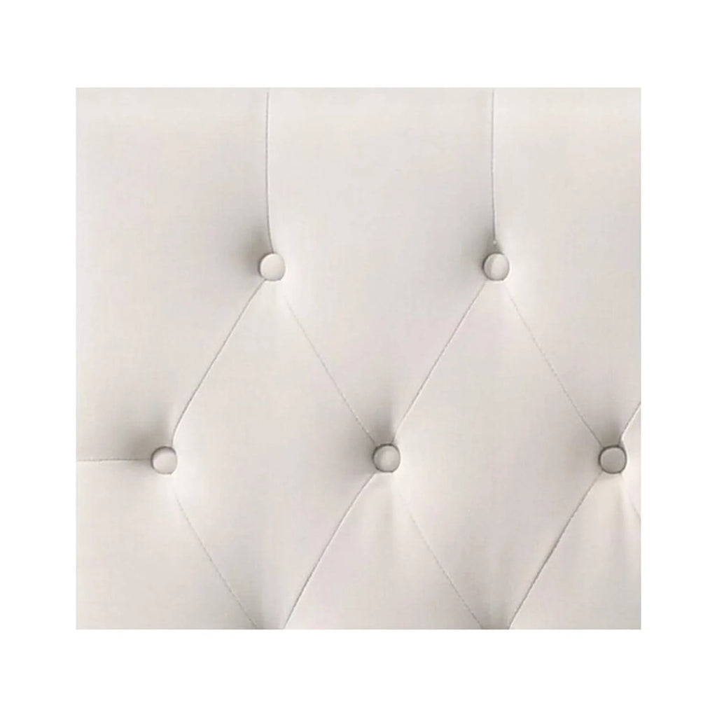 Beige Twin Size Linen Bed with USB Power Connection F27426
