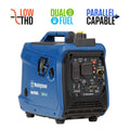 2550 Peak Watt Dual Fuel Portable Inverter Generator with CO Sensor J8121