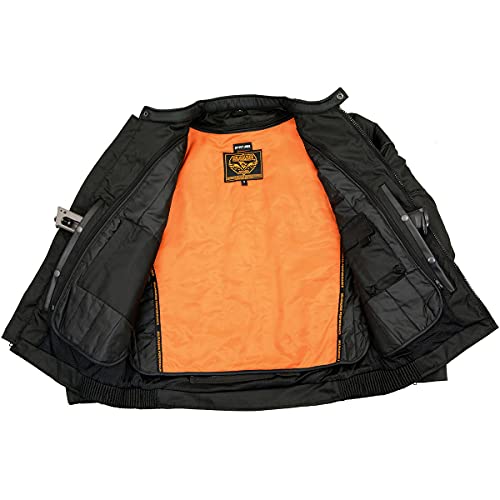 Milwaukee Leather Men's Armored Textile Motorcycle Rider Jacket I85479