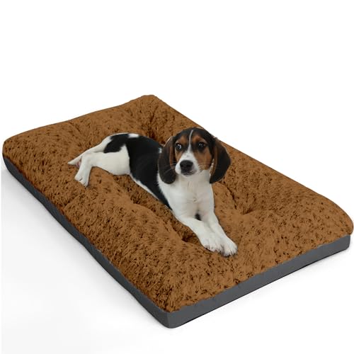 Grey Washable Plush Dog Bed, 35"x23" X48680