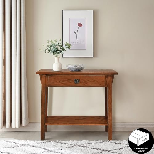 Medium Oak Wood Console Table K193936