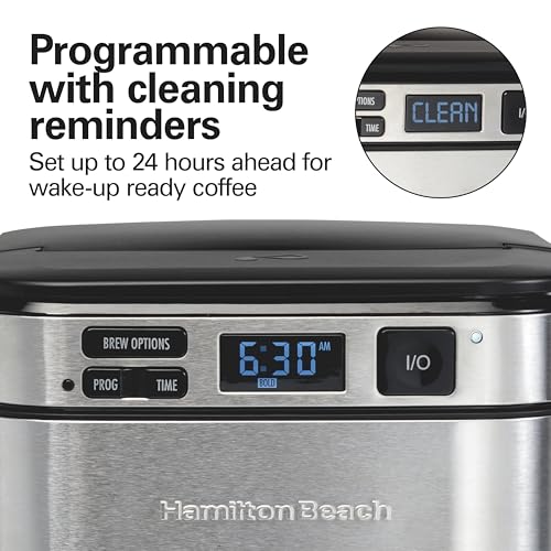 12 Cups Black Programmable Drip Coffee Maker F10967