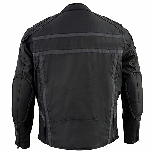 Milwaukee Leather Men's Armored Textile Motorcycle Rider Jacket I85479