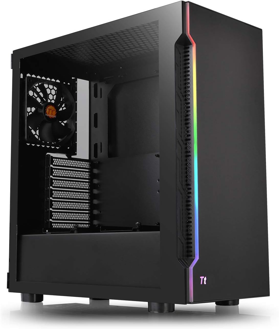 Black Tempered Glass Micro ATX Gaming Computer Case B28154